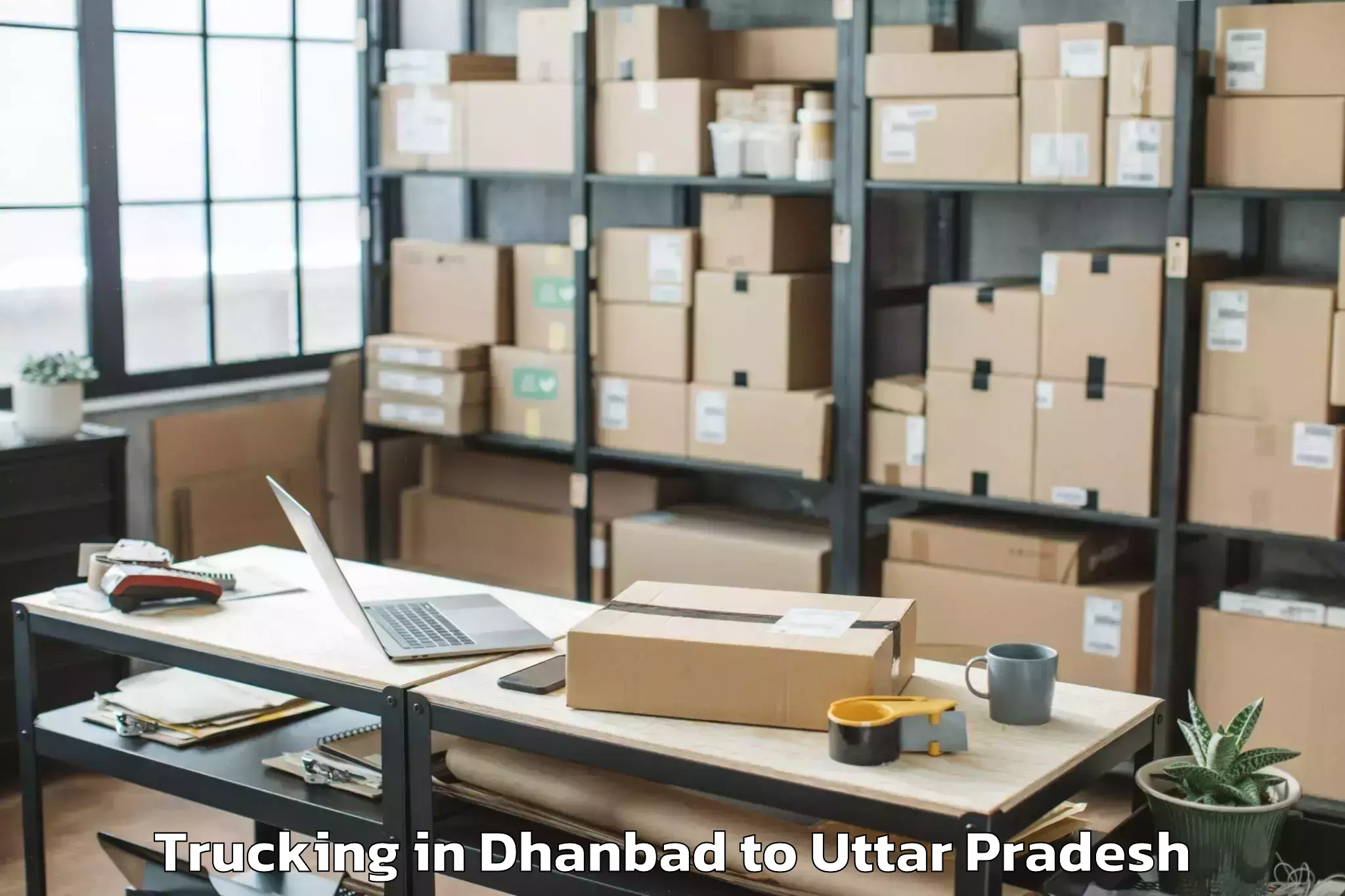 Book Dhanbad to Ahraura Trucking